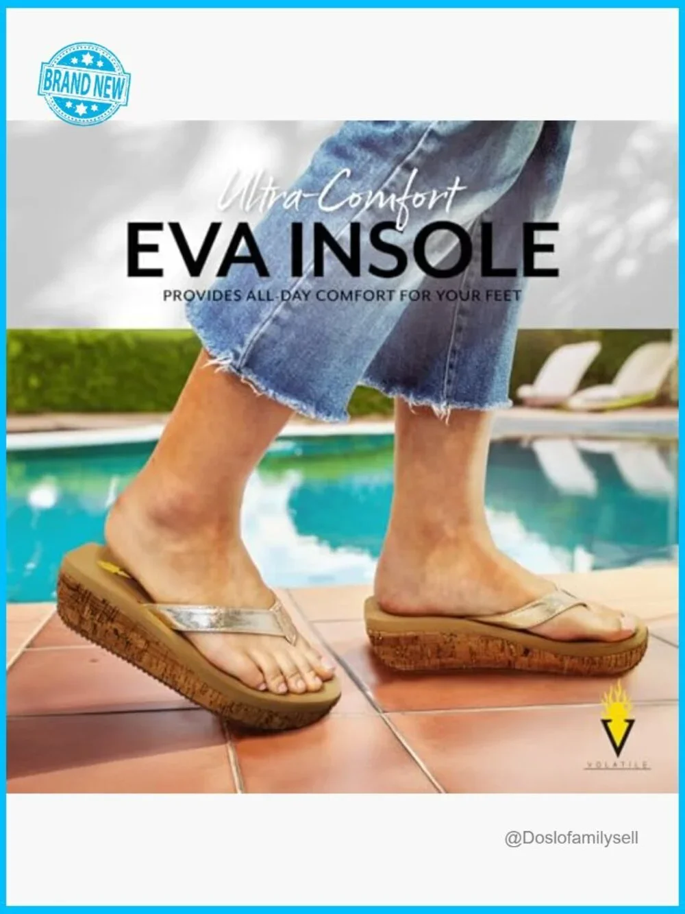 Wedge Sandals Slip-On Thong Style Comfort EVA Insole Casual Summer Wear